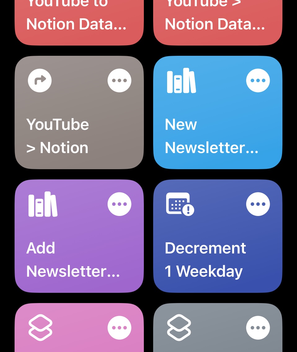 Shortcuts for Siri Shortcuts app
